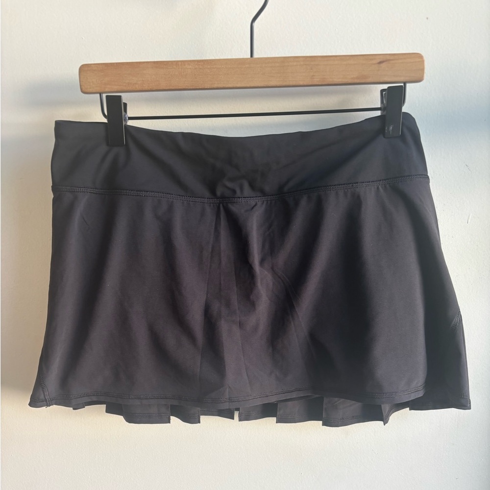 Lululemon Pace Setter black Skirt‎ 8 Athleisure workout yoga pickleball coastal - Picture 2 of 7